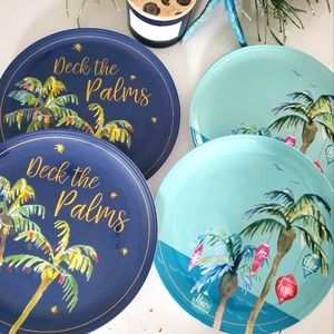 DECK THE PALMS Christmas Dishes (4 Pk)Tommy Bahama